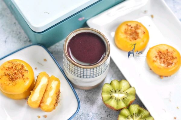 芝心红薯桂花饼