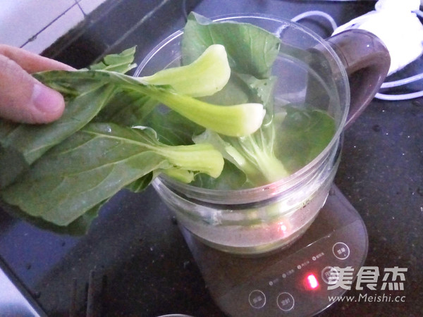 骨汤青菜煮年糕