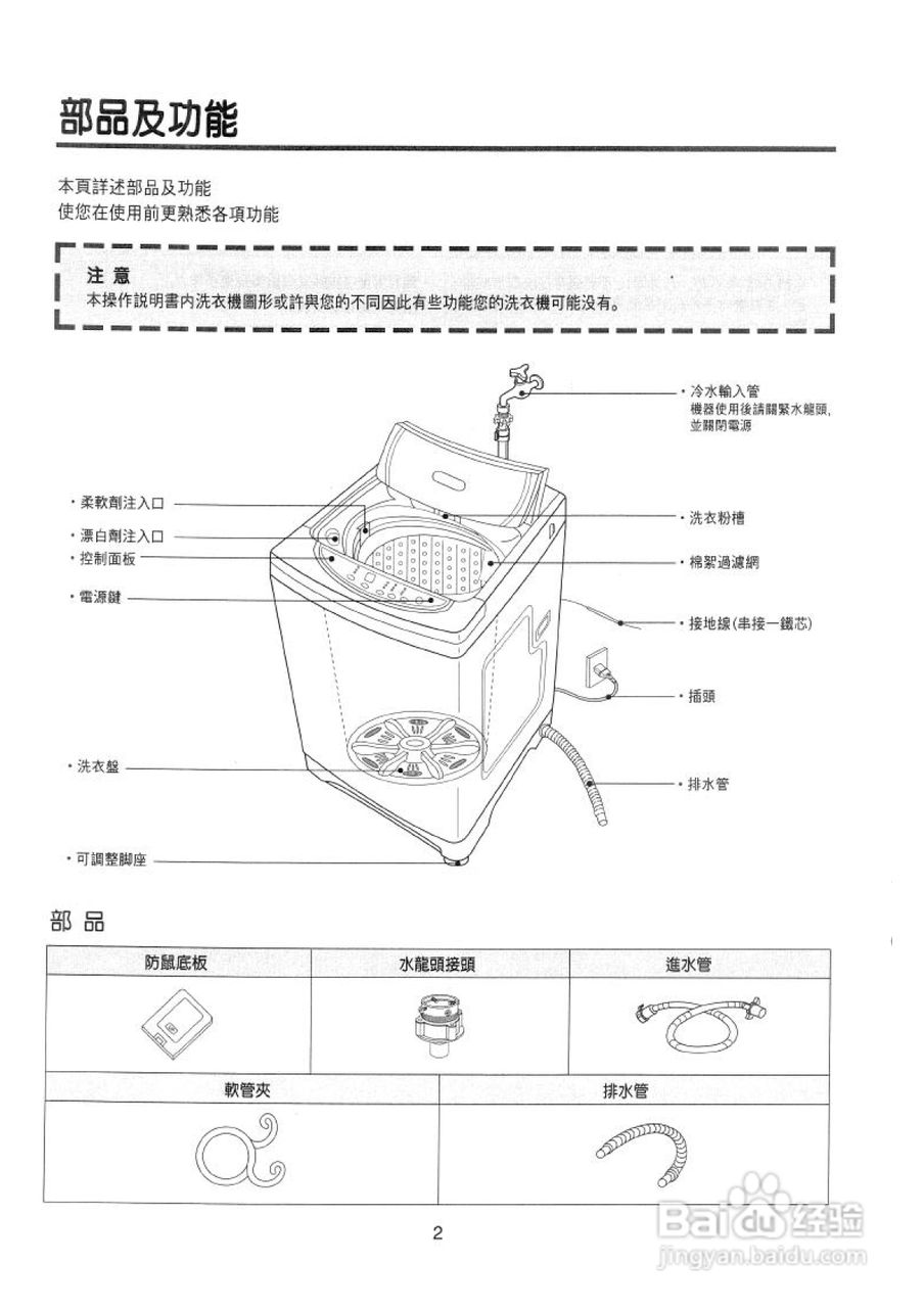 声宝ES-758型洗衣机说明书