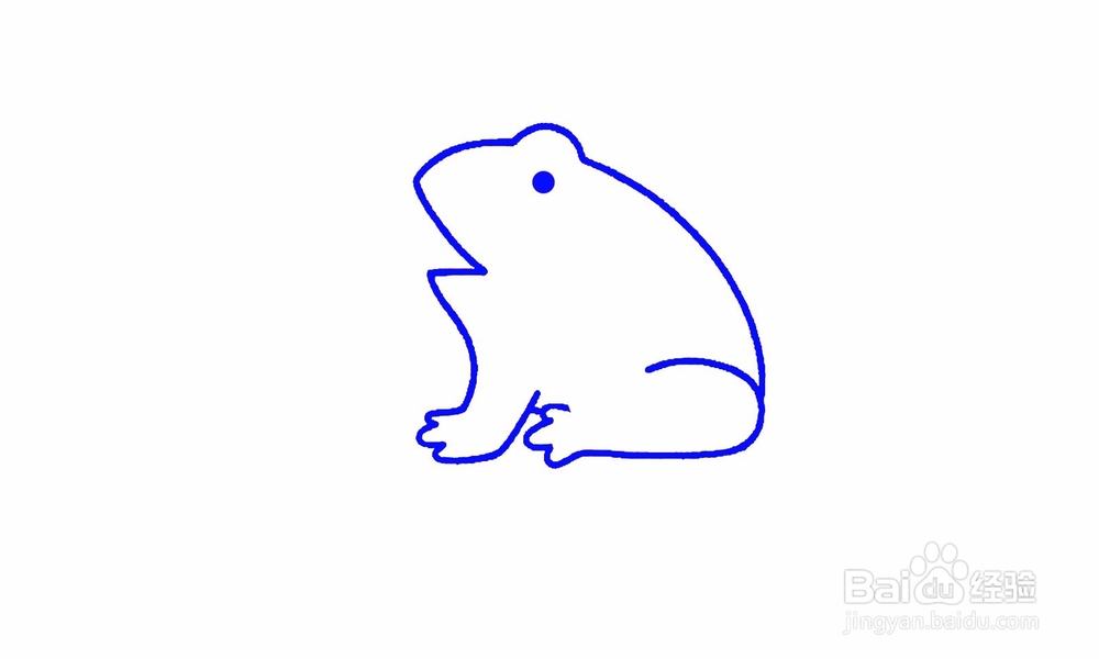 简笔画蹲着的青蛙怎么画?