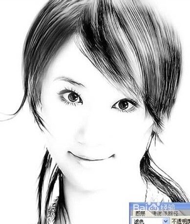 PS把真人处理成素描