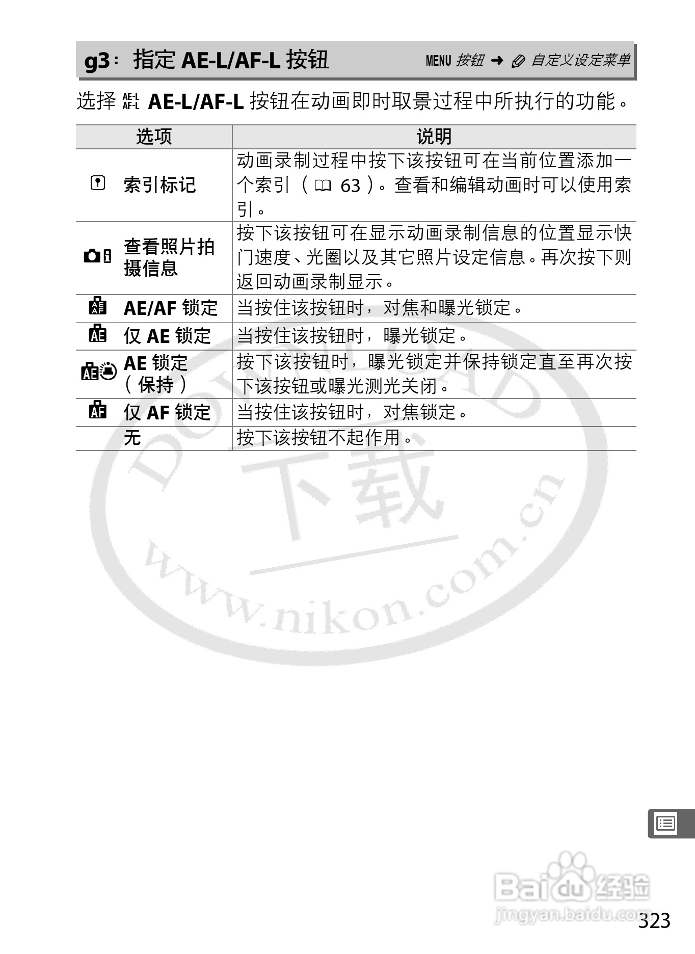 尼康D800E数码相机使用说明书:[35]