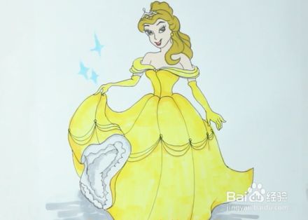 贝尔公主怎么画