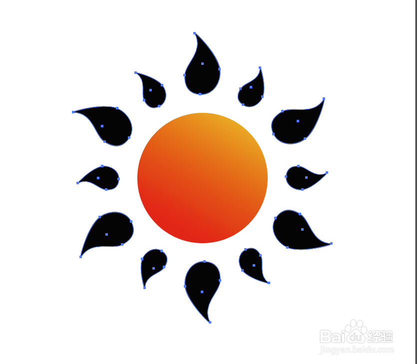 ai如何制作活泼的卡通太阳图标