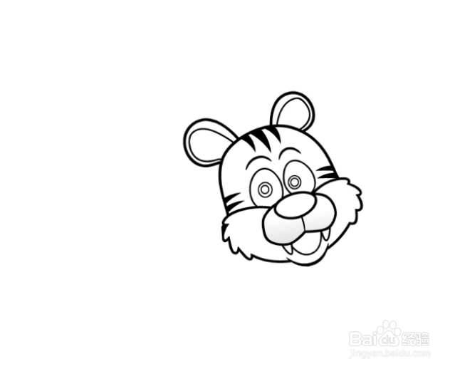 如何画卡通老虎的简笔画？