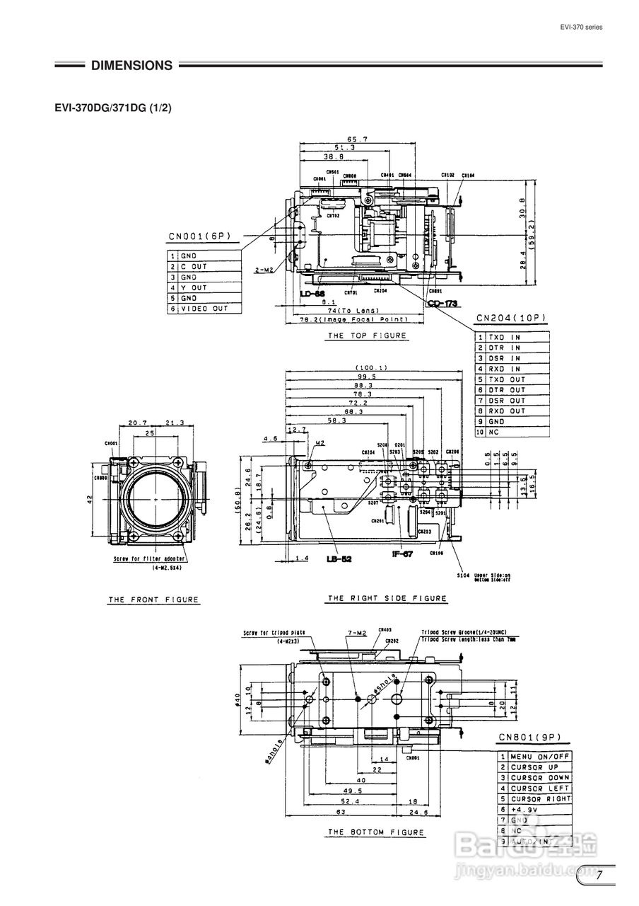 SONY EVI-370系列摄像机说明书:[1]