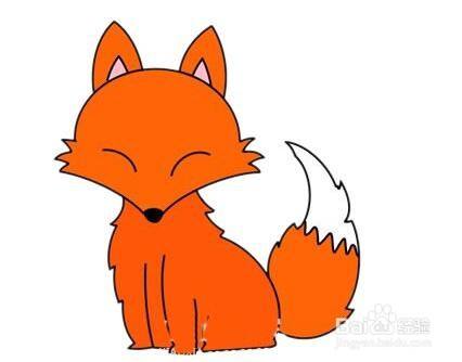 卡通狐狸简笔画画法步骤