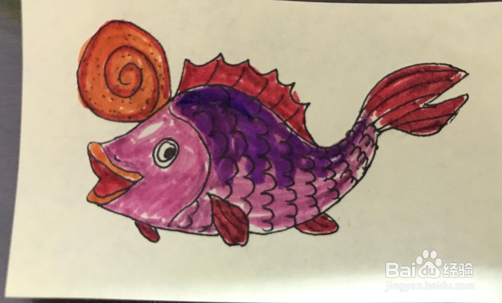 如何绘制一条卡通鱼？