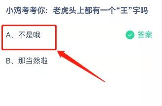 老虎头上都有王字吗蚂蚁庄园4月8日答案