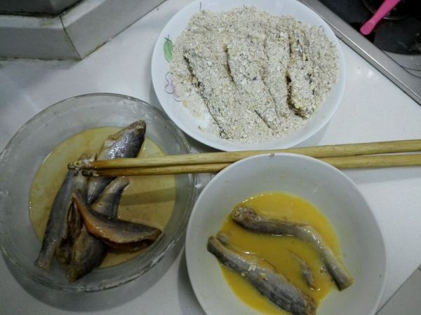 麦片裹炸小黄鱼