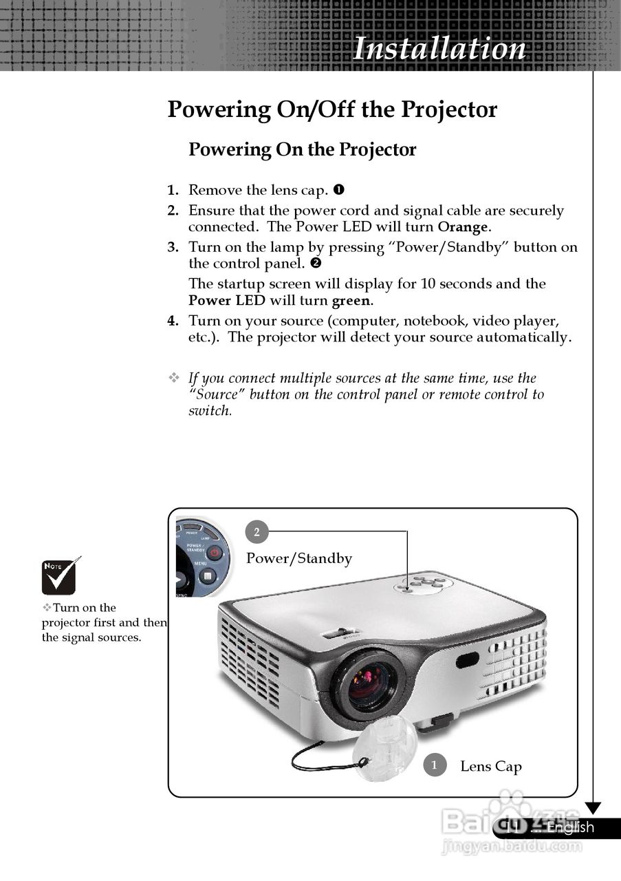 奥图玛投影机EP729型说明书:[2]