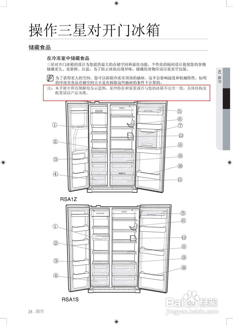 三星RSA2ZQVS1电冰箱使用说明书:[3]