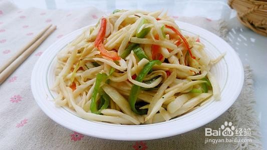 青红椒炒茭白丝