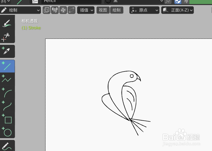 如何使用blender2.9快速设计小鸟的2D简图模型