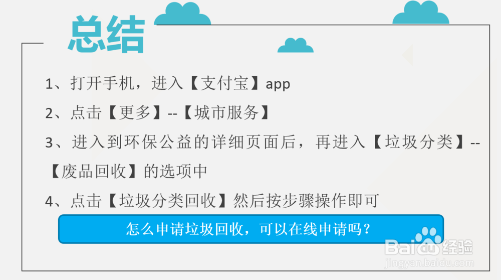 怎么申请垃圾回收，可以在线申请吗？