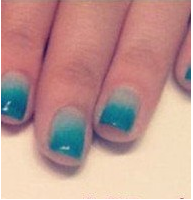 渐变色美甲教程