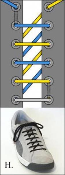 板鞋系鞋带方法图解