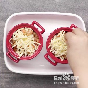 鲜虾培根焗饭