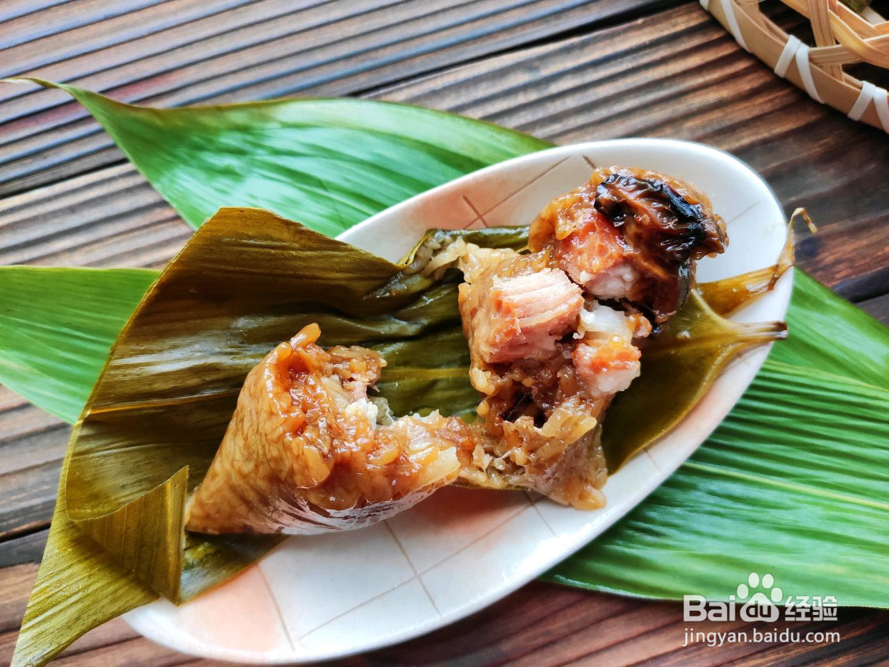 酱香香菇猪肉粽的做法