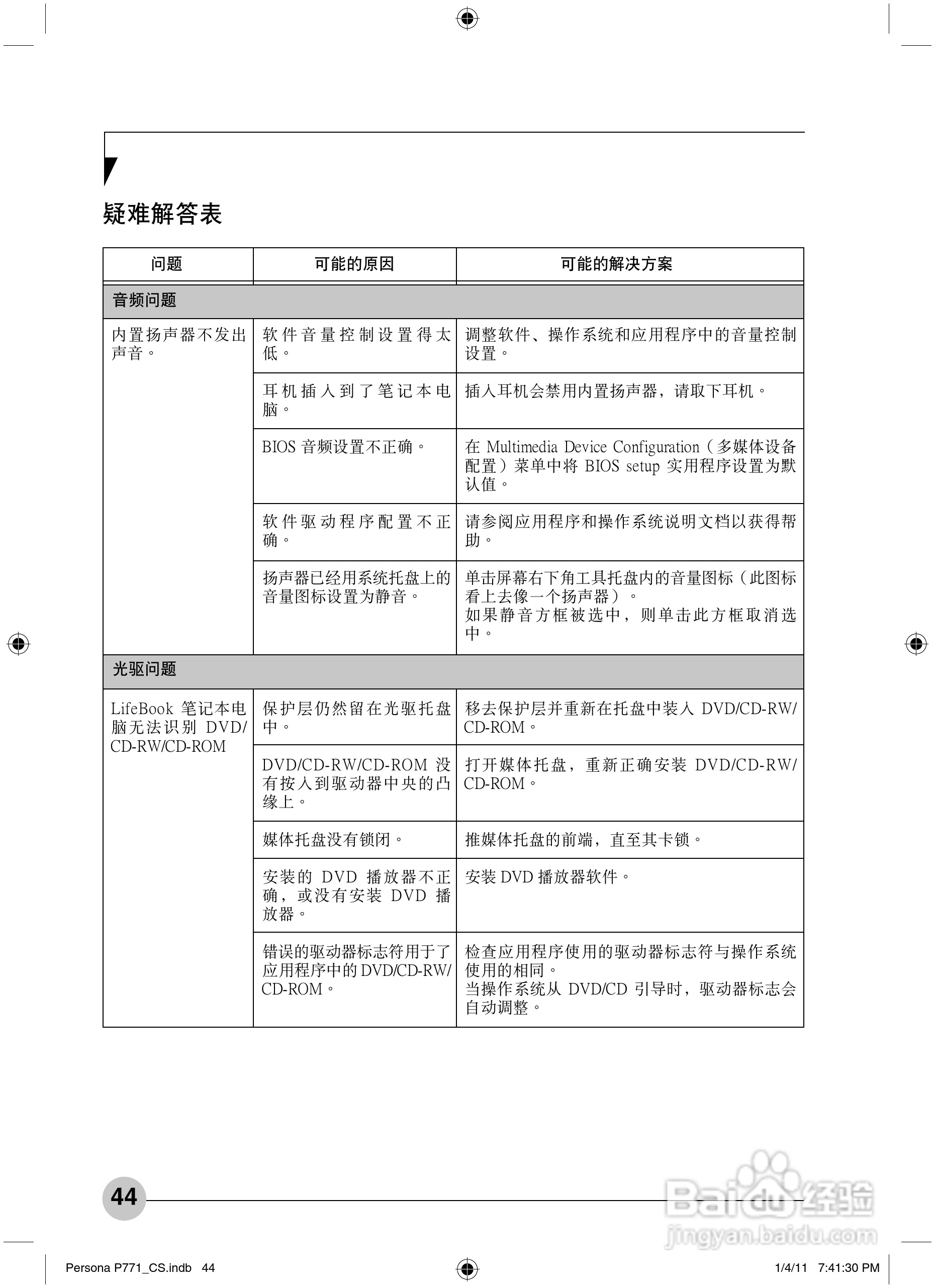 富士通Persona P771笔记本电脑使用说明书:[5]
