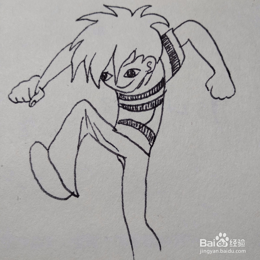 怎么画动画片邋遢大王里的男孩卡通人物简笔画