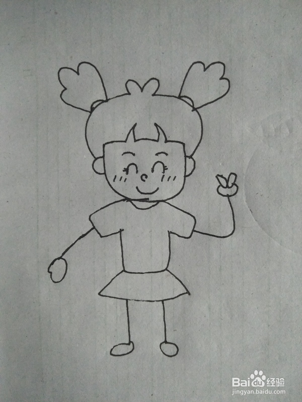 小女孩简笔画教学