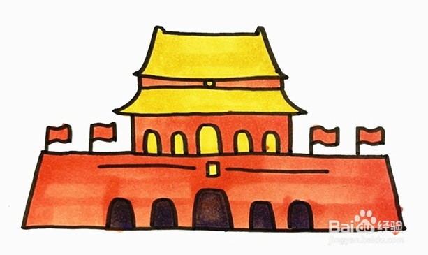 天安门简笔画