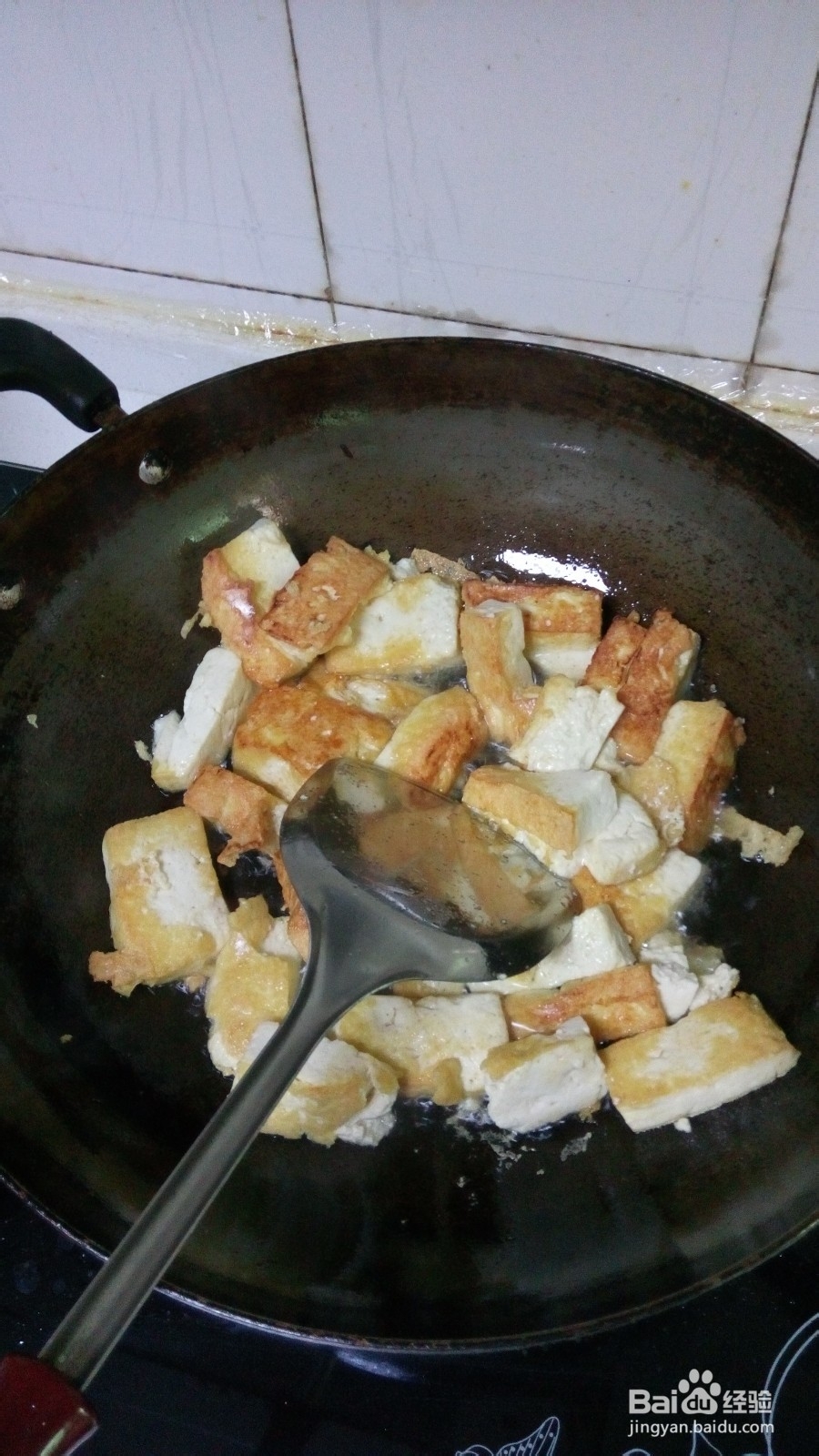 家常小菜青蒜拌豆腐