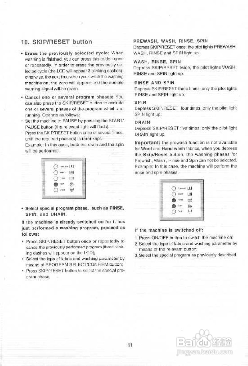 伊莱克斯EW-1260S全自动滚筒洗衣机使用说明书:[4]