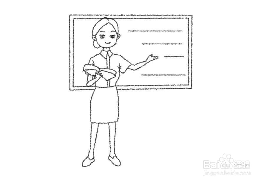 怎样画卡通漫画老师