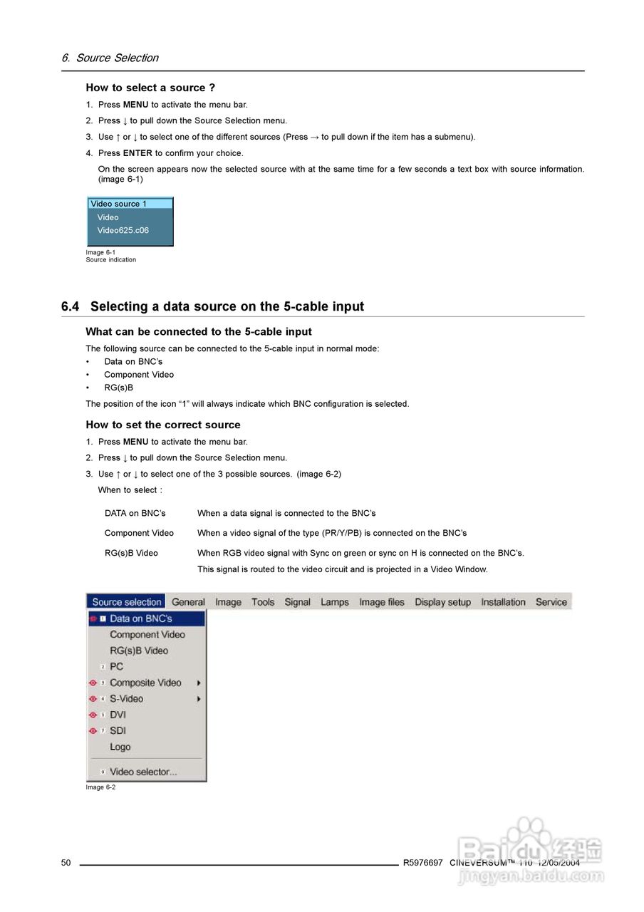 Barco巴可 Cine VERSUM 110投影机说明书:[6]