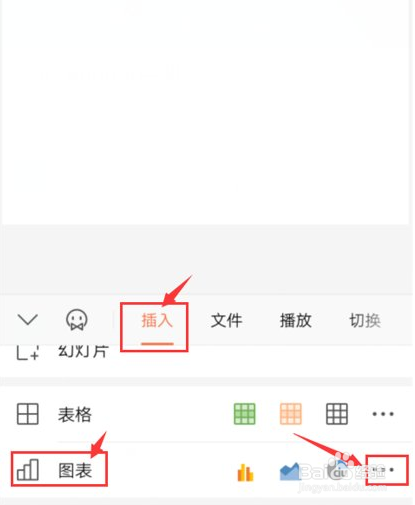 手机版WPS如何在PPT里插入柱状图