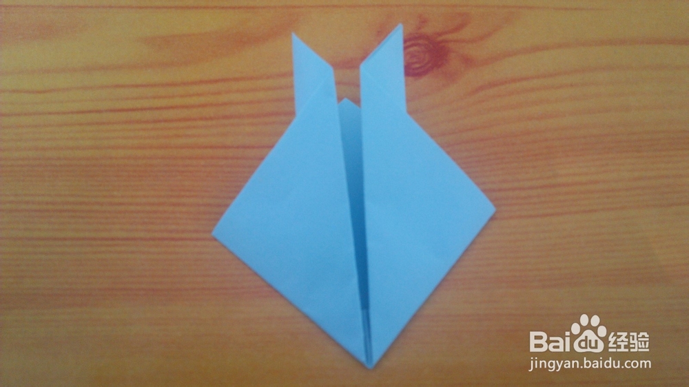 折纸之可爱兔子头的折法