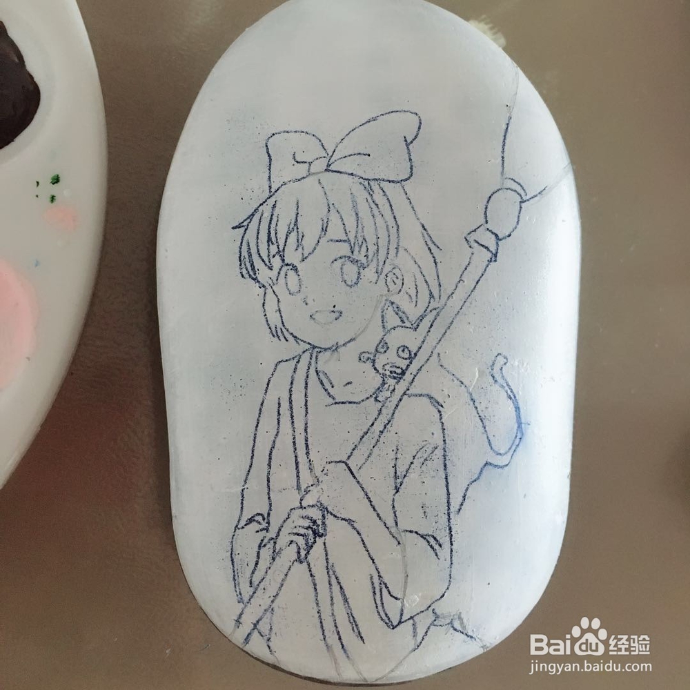 怎么画石头画魔女宅急便