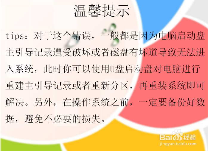 Win7开机黑屏error 15:file not found 解决方法