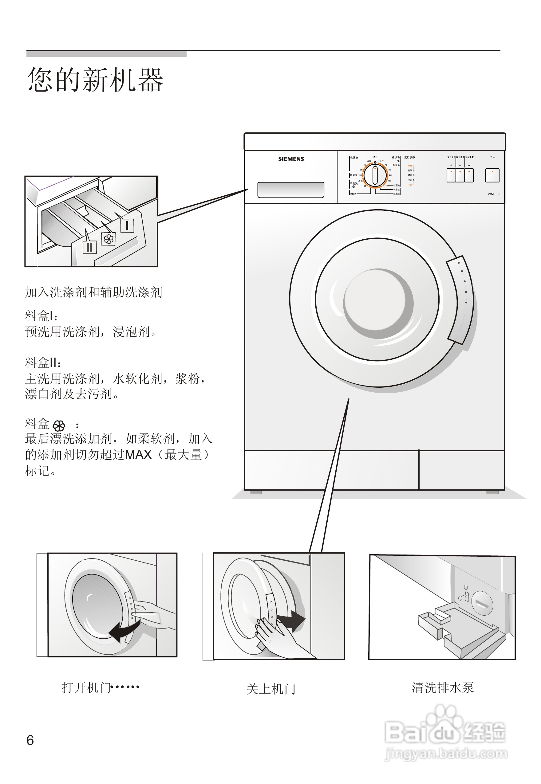 西门子WM605 洗衣机说明书:[1]