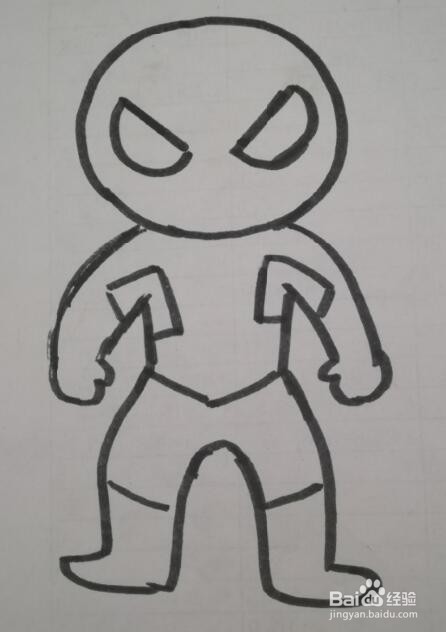 蜘蛛超人的画法 蜘蛛超人简笔画