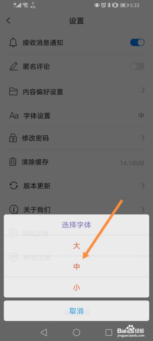 如何调整科普中国的字体大小