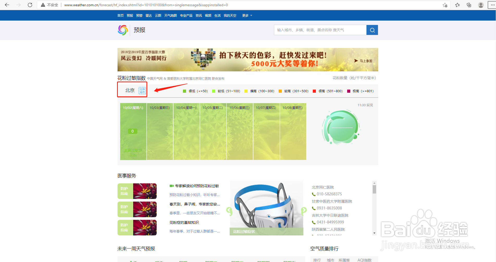 花粉浓度怎么查