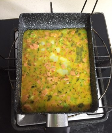 营养的蔬菜厚蛋烧