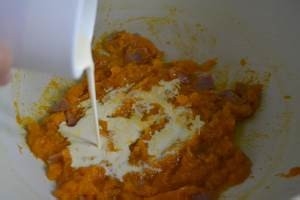 养生食补奶香南瓜火腿意面的做法