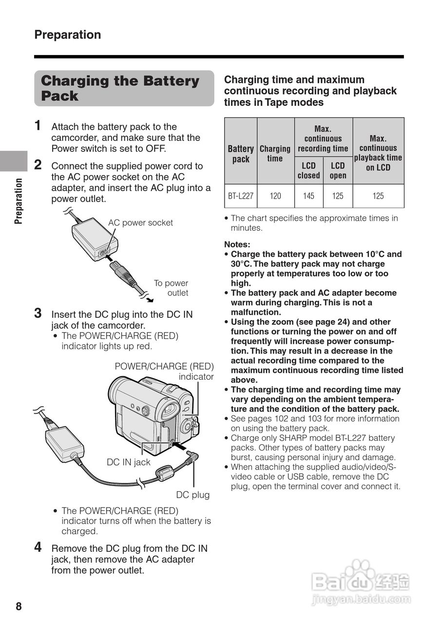 夏普VL-Z500H数码摄像机使用说明书:[2]