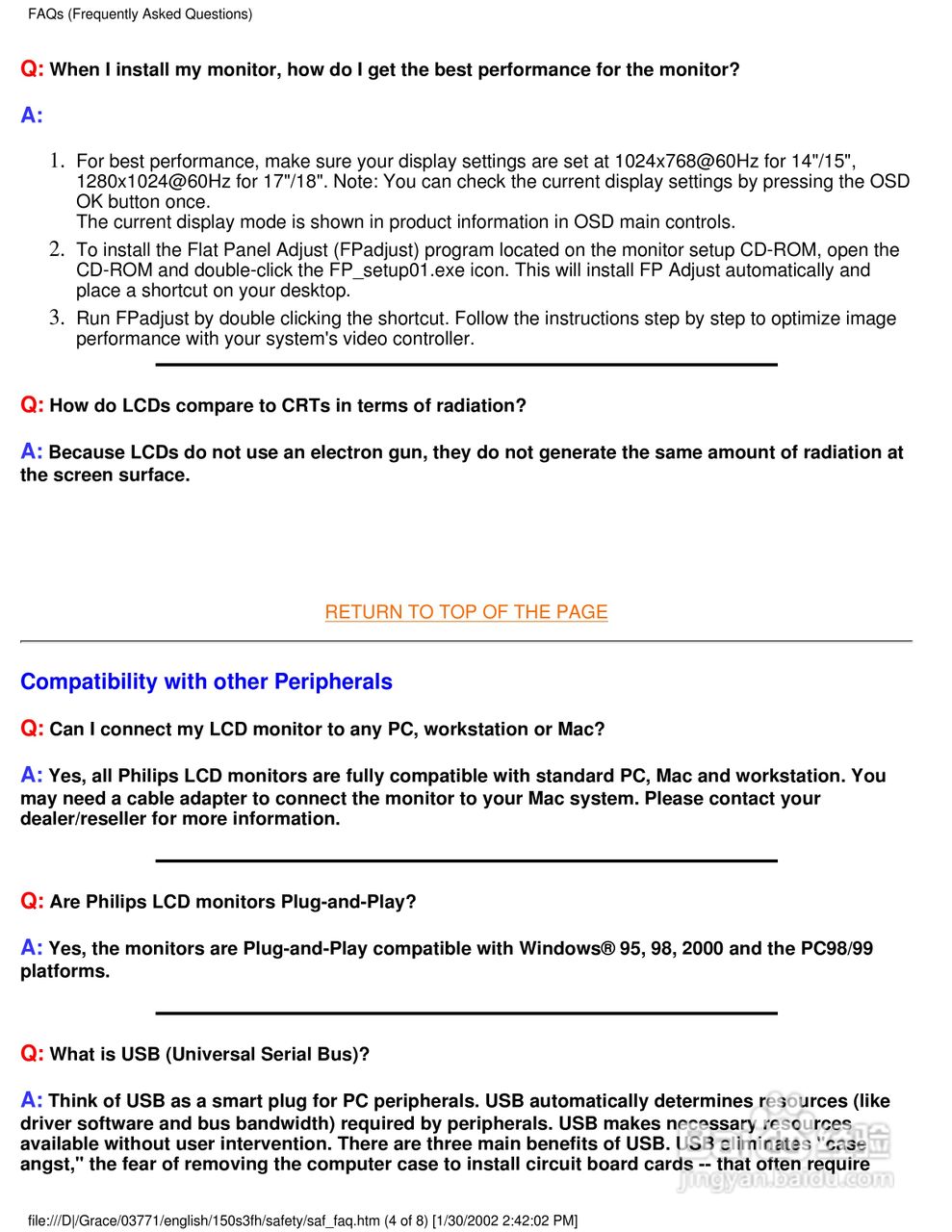 飞利浦150S3H彩显用户手册:[3]