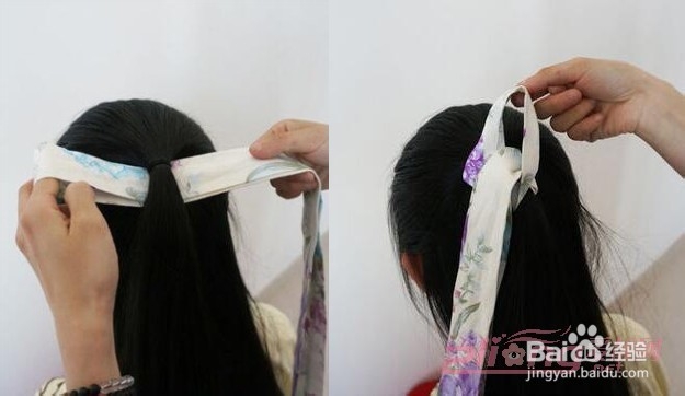 古风发带的戴法图解