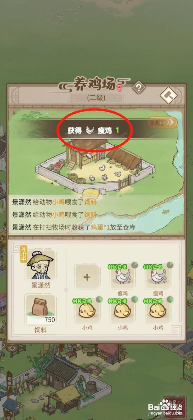 解忧小村落瘦鸡怎么获得