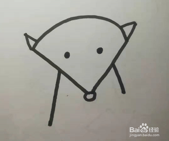 简笔画的小狐狸怎么画