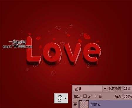 怎样用Photoshop设计情人节爱情立体字