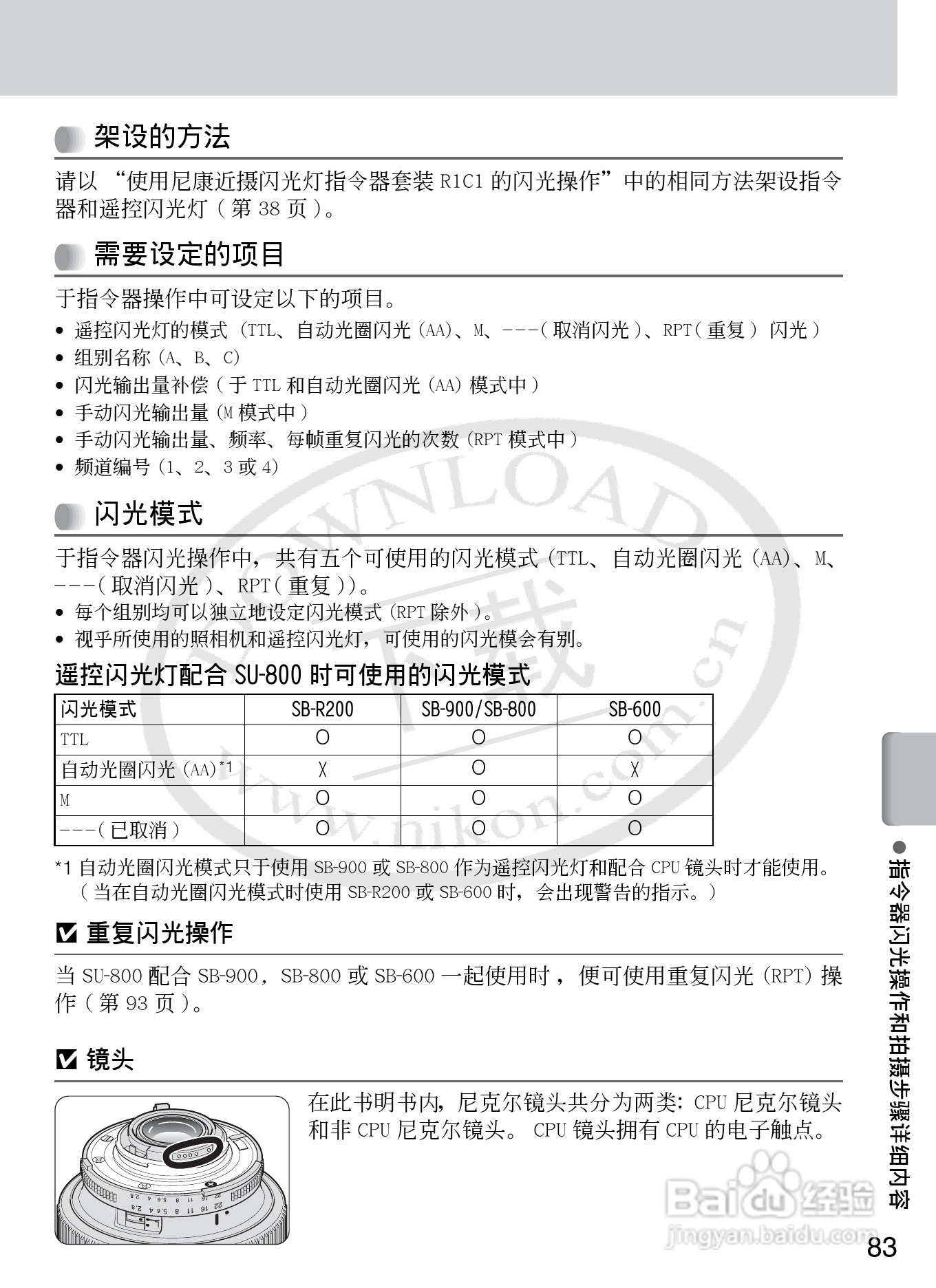 尼康SB-R200数码相机使用说明书:[9]