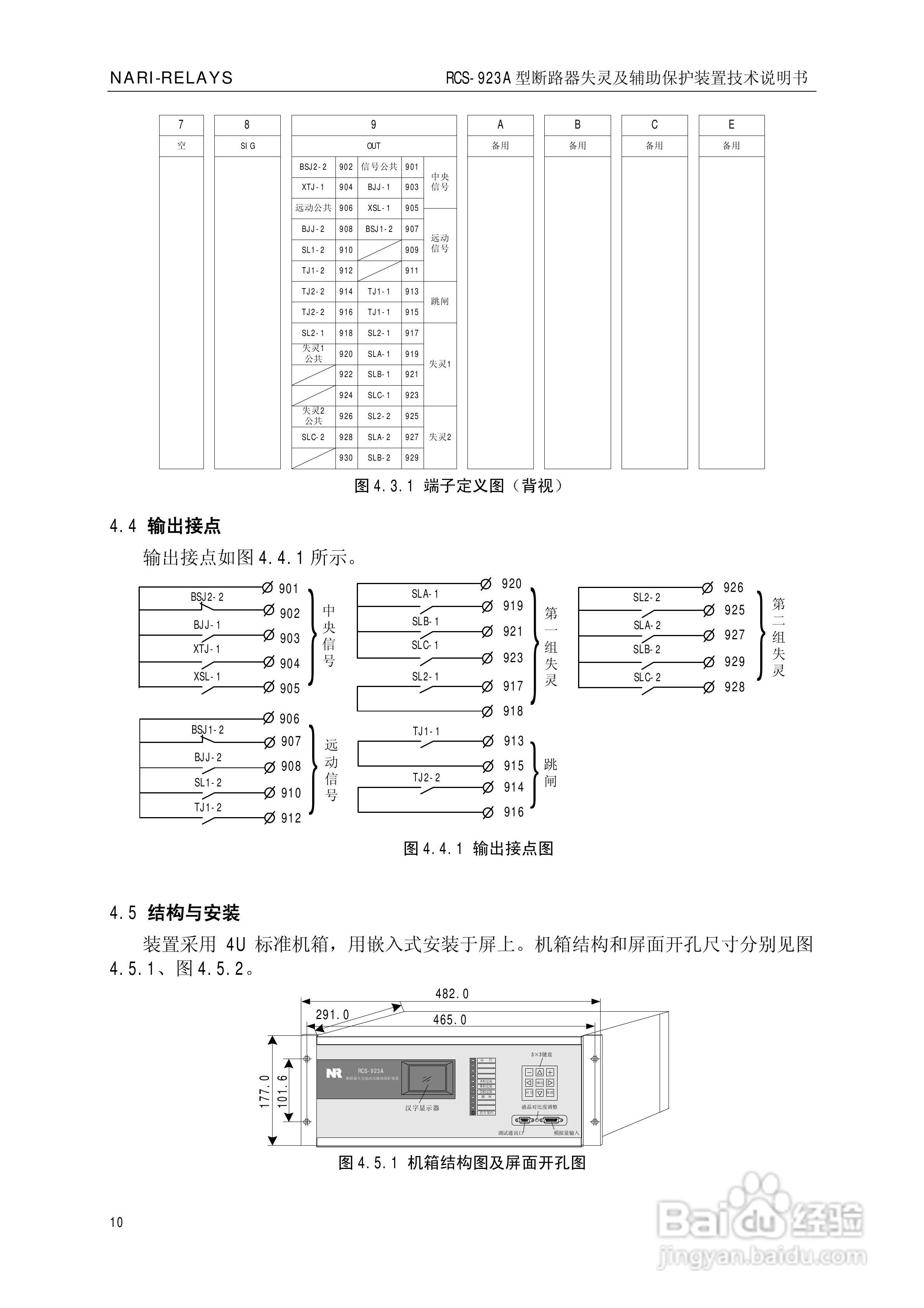 RCS-923A断路器失灵起动及辅助保护装置技术说明书:[2]