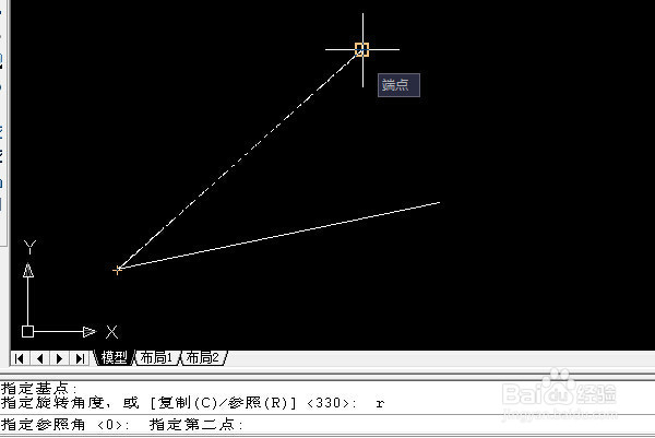 cad使用技巧之旋转、复制旋转、参照旋转